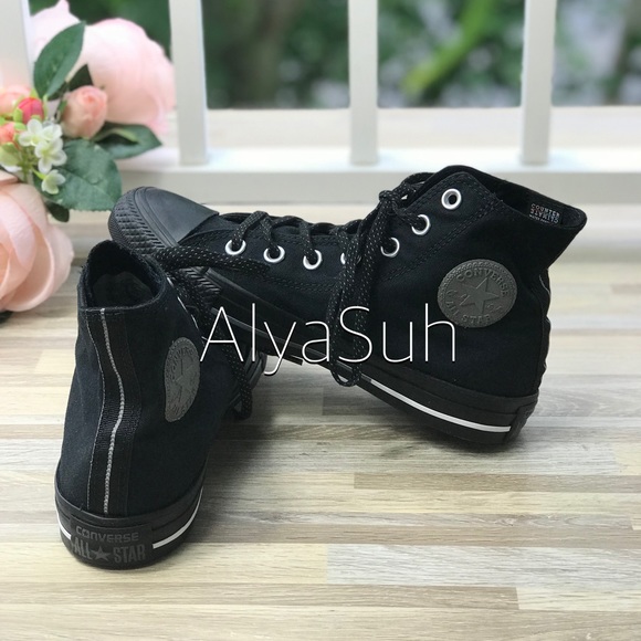 NWT Converse Shield Canvas HI Black W AUTHENTIC - Picture 6 of 7